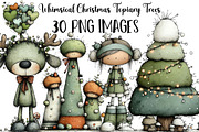 Whimsical Christmas Topiary Trees, an Illustration by DreamArtGraphic (Thumbnail 1 of 5)