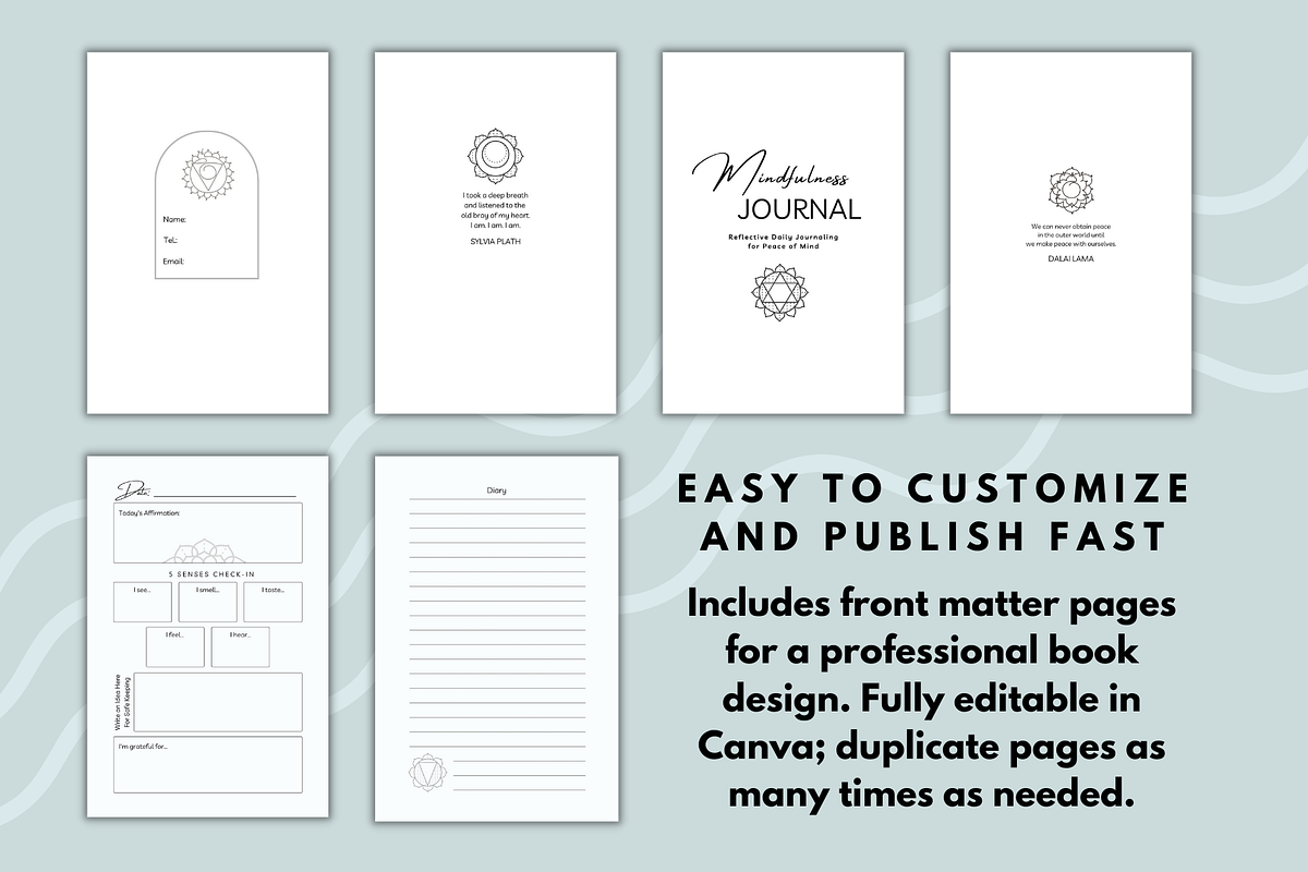 KDP Mindfulness Journal Template, a Magazine Template by Self Publishing Magic (Photo 2 of 2)