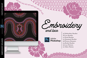 Embroidery Brushes For Photoshop