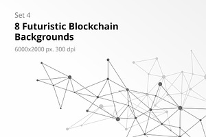 8 Blockchain Backgrounds Set 4