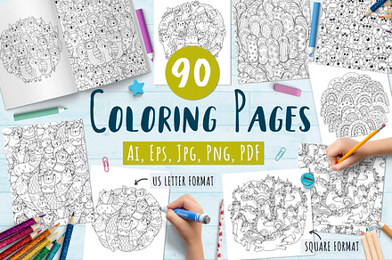 90 Coloring Pages Collection, an Illustration by Gulnara Sabirova