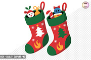 Christmas Stockings Clipart Bundle, a Graphic by crative8112 (Thumbnail 4 of 8)