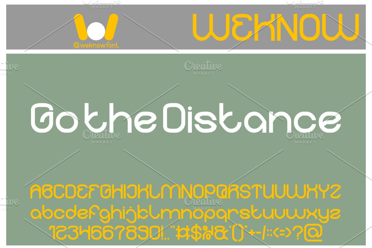 Extra Miles font, a Font by weknow (Photo 3 of 8)
