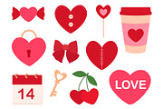 Valentine's day clipart, an Illustration by IrinaShishkova (Thumbnail 6 of 7)