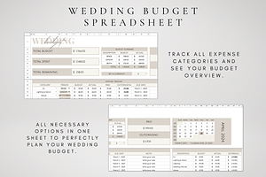 Wedding Budget Tracker Spreadsheet