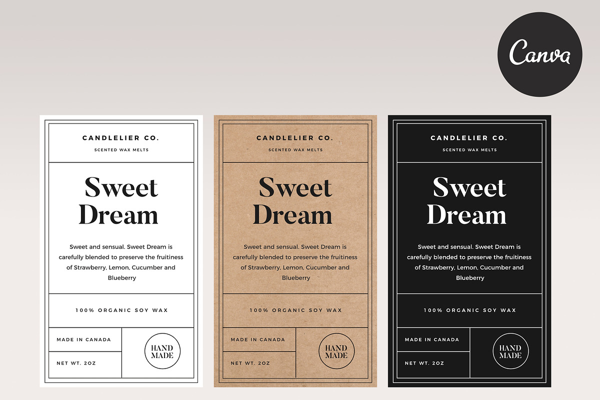 Canva Wax Melts Label LA005-Indiana, a Stationery Template by Draca Design Co (Photo 3 of 3)
