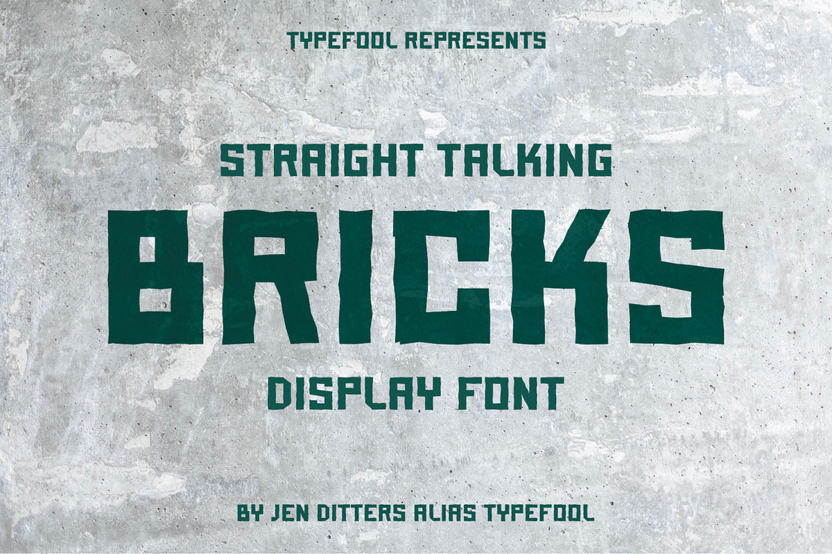 Bricks font, a Font by Typefool's Shop (Photo 1 of 8)