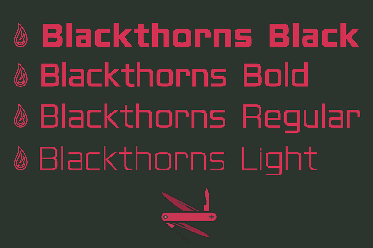 Blackthorns ©, a Sans Serif Font by Herofonts (Photo 4 of 4)