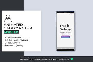 Animated Galaxy Note 9 Mock-Ups, an iPad Mockup by Modern Studio