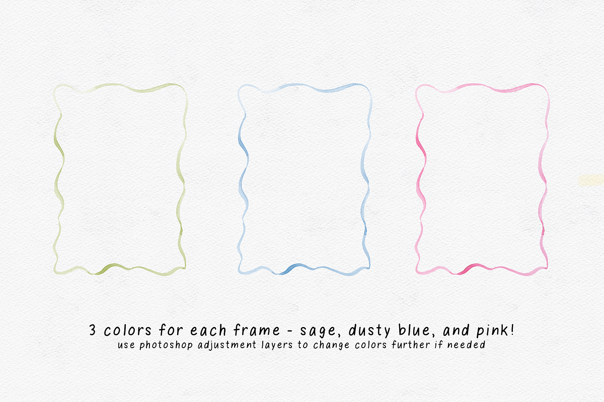 15 Cute Watercolor Frames + Borders, an Object Graphic by Design by Laney (Photo 4 of 17)