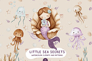 Little Sea Secrets Watercolor, an Object Graphic by NikiArts (Thumbnail 1 of 8)