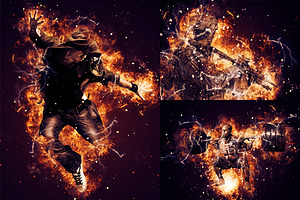 SALE! Fire Ignition Photoshop Action