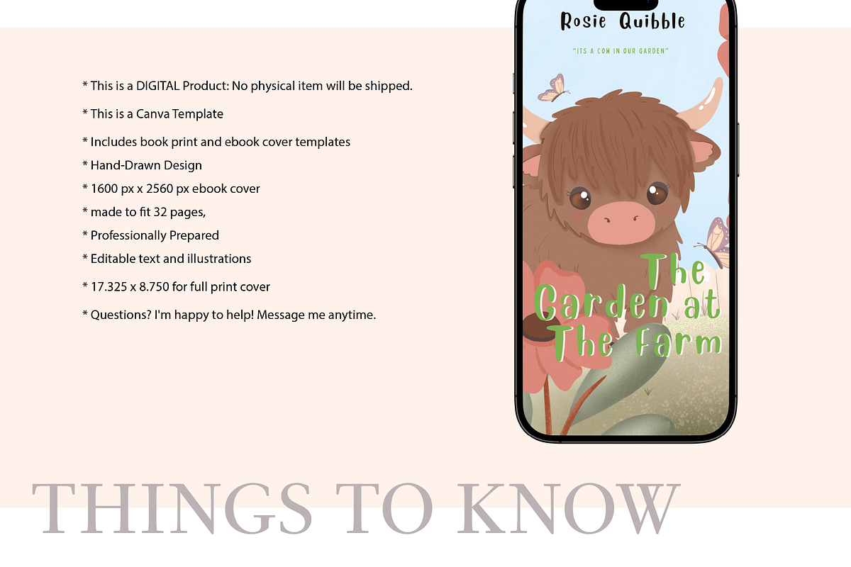 Childrens Book Cover Canva Template, a Print Template by Little Creative Scribbles (Photo 4 of 5)