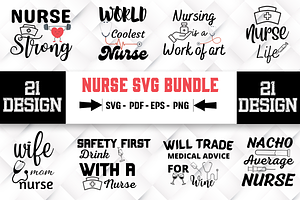 Nurse SVG 21 Bundle