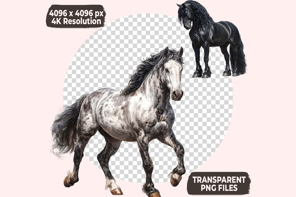 Horse Clipart PNG Bundle, a Graphic by M9 Design (Photo 10 of 11)