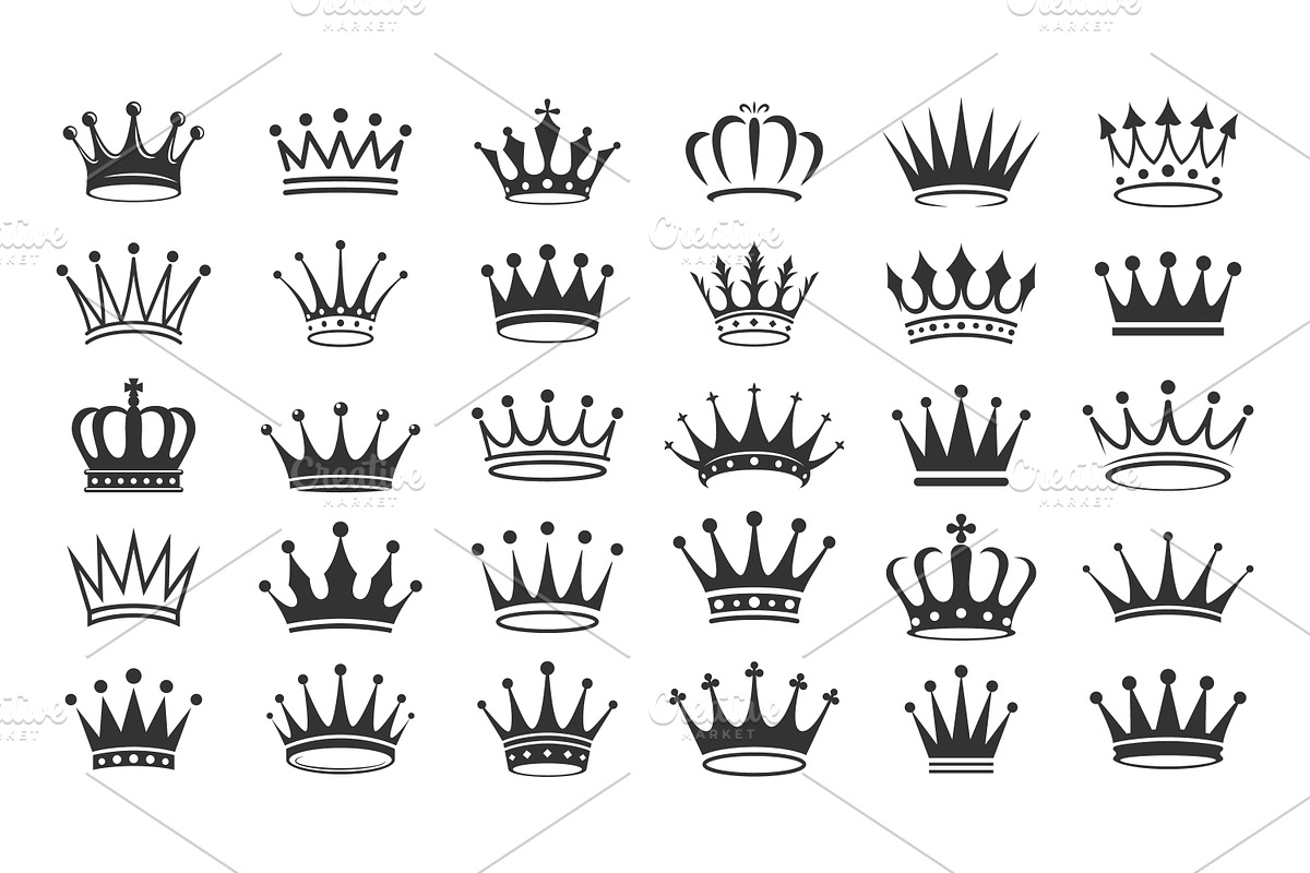 Crown Vector Icons Set, an Object Graphic by Gomolach (Photo 2 of 2)