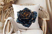 Black and Gold Rose Clipart, an Illustration by Pixels.Craft (Thumbnail 7 of 7)