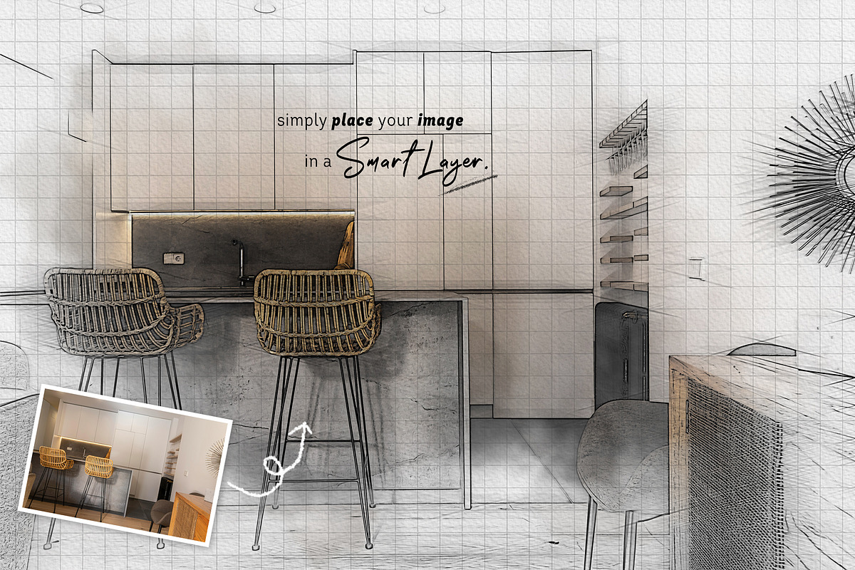 Architecture Sketch Photo Effect, a Brushes & More by zahidhossainalif (Photo 4 of 10)