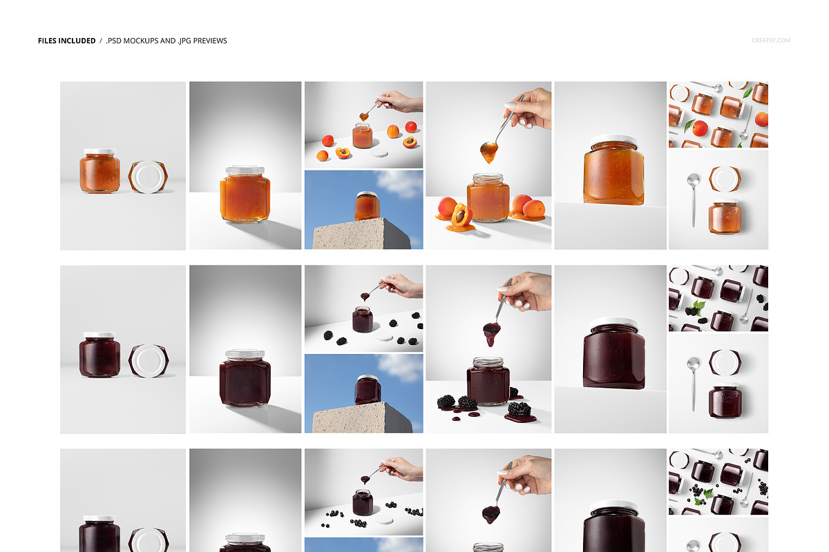 Jam Jar Mockup Bundle, a Cups & Container Mockup by creatsy5 (Photo 2 of 65)
