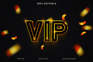 Luxury VIP 3D Text Style Effect