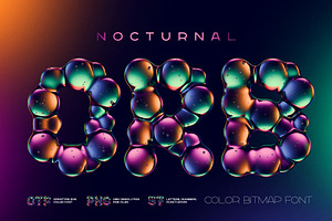 Nocturnal ORB - Color Bitmap Font, a Symbol Font by Gleb Guralnyk