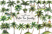 Palm Tree Serenity Clipart, an Illustration by CreationArt (Thumbnail 1 of 5)
