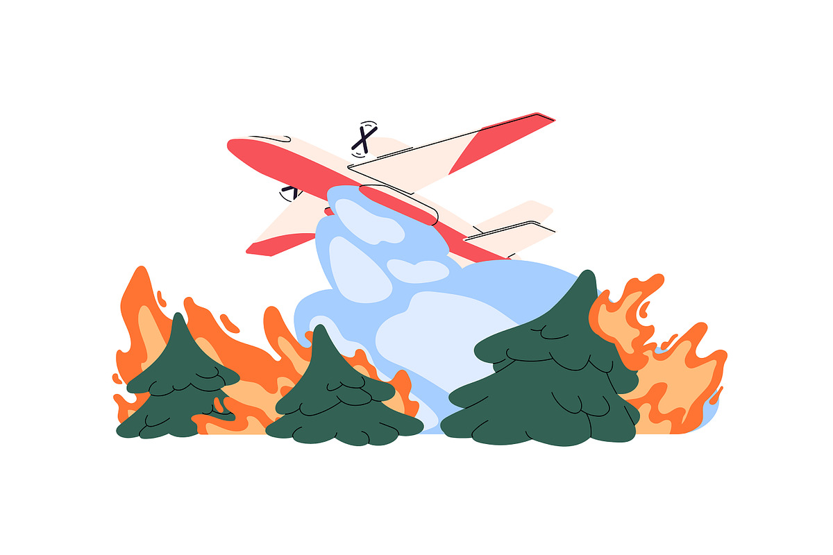 Firefighters, firemen fight a fire, a Work Illustration by PaperTrident (Photo 3 of 9)
