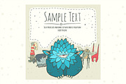 Set of Hand Drawn Vector Monsters, an Illustration by Andrew Bzh. (Thumbnail 2 of 6)