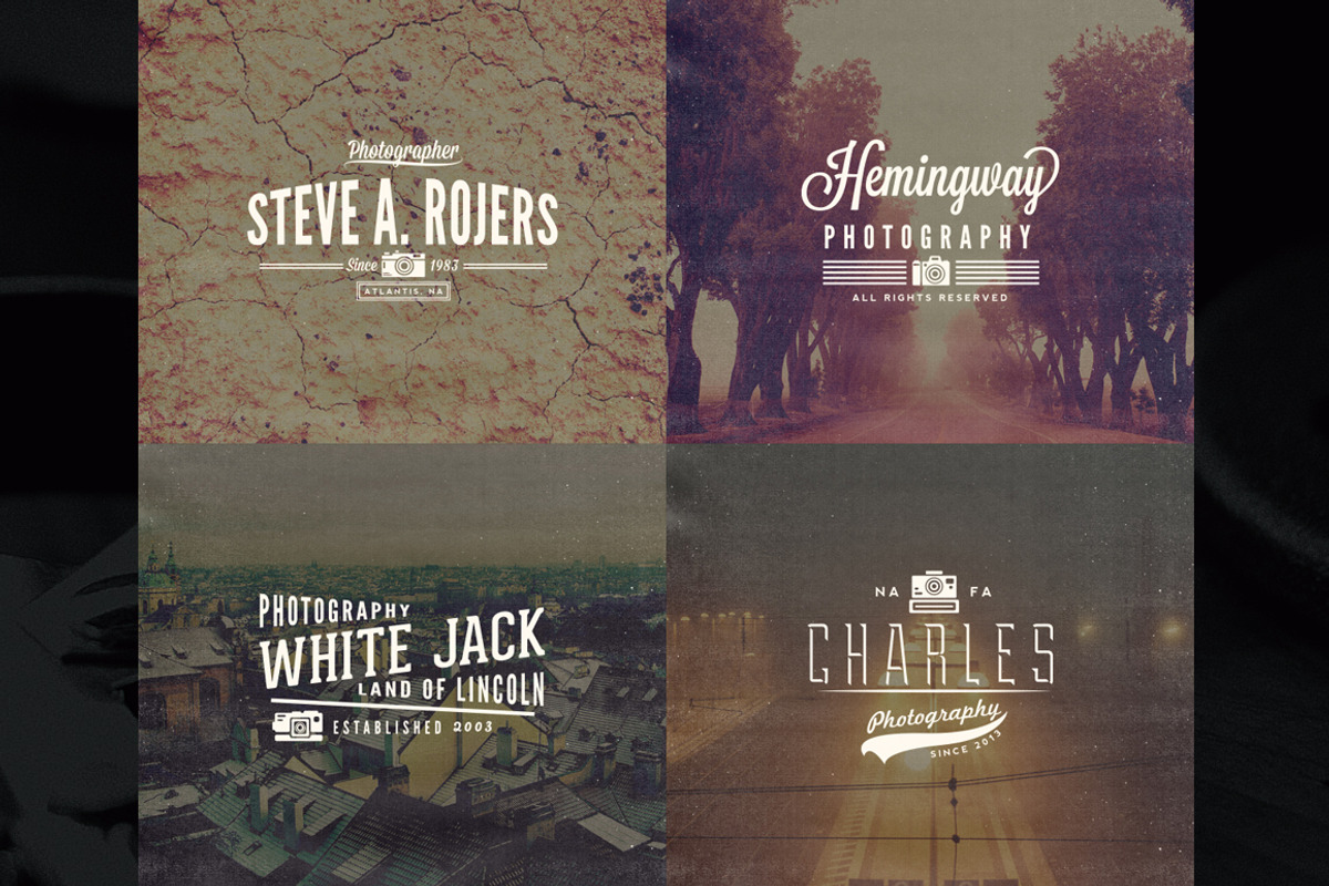 Photographer Vintage Logo Collection, a Branding & Logo Template by Yusof Mining (Photo 3 of 5)
