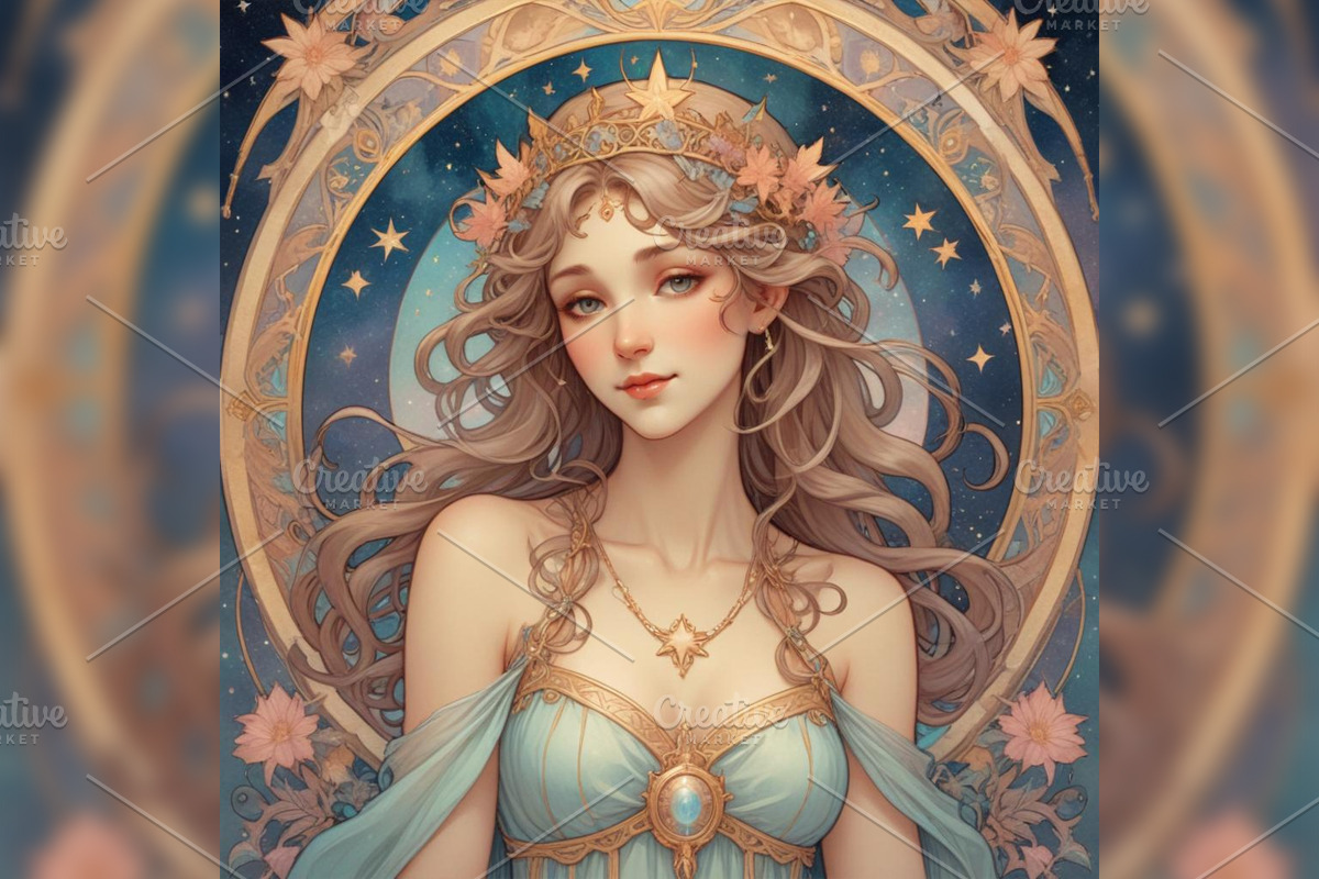 Celestial Tarot Card AI Prompts, a Background Graphic by Design Laz (Photo 2 of 7)