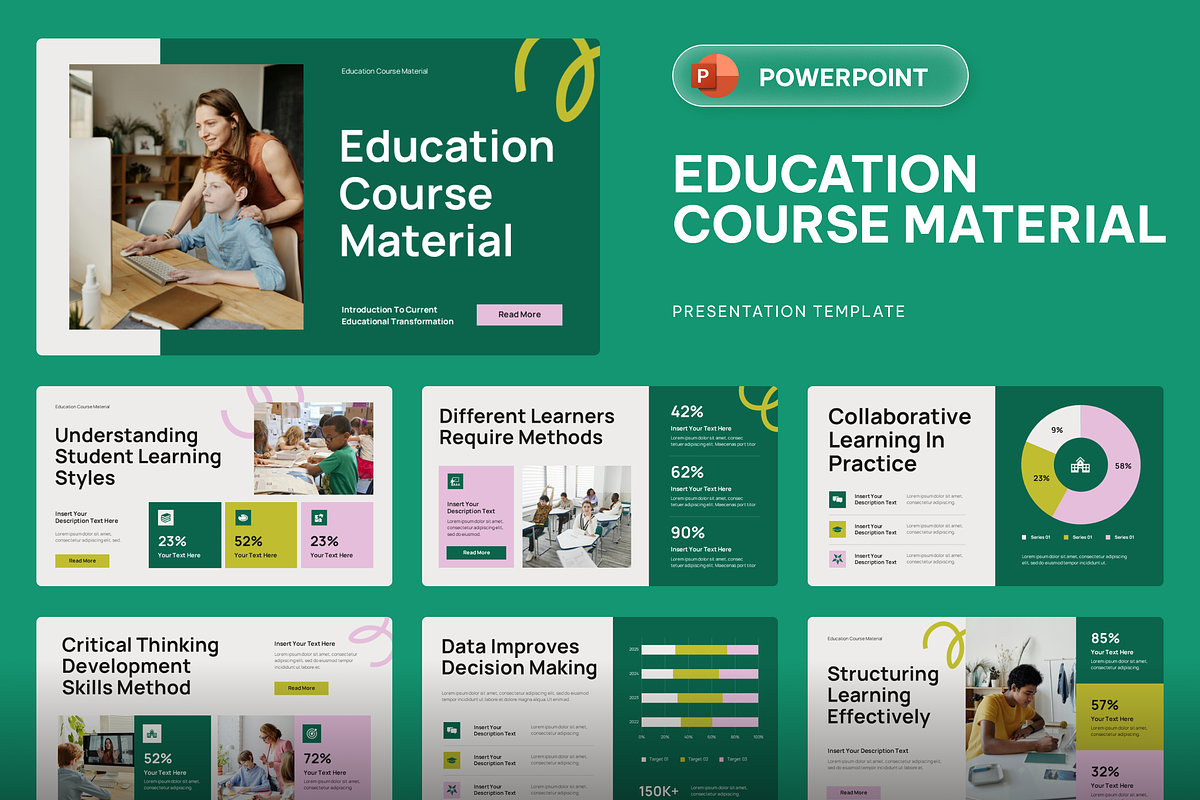 Education Course Material Powerpoint, a Presentation Template by Sixtemp (Photo 1 of 3)