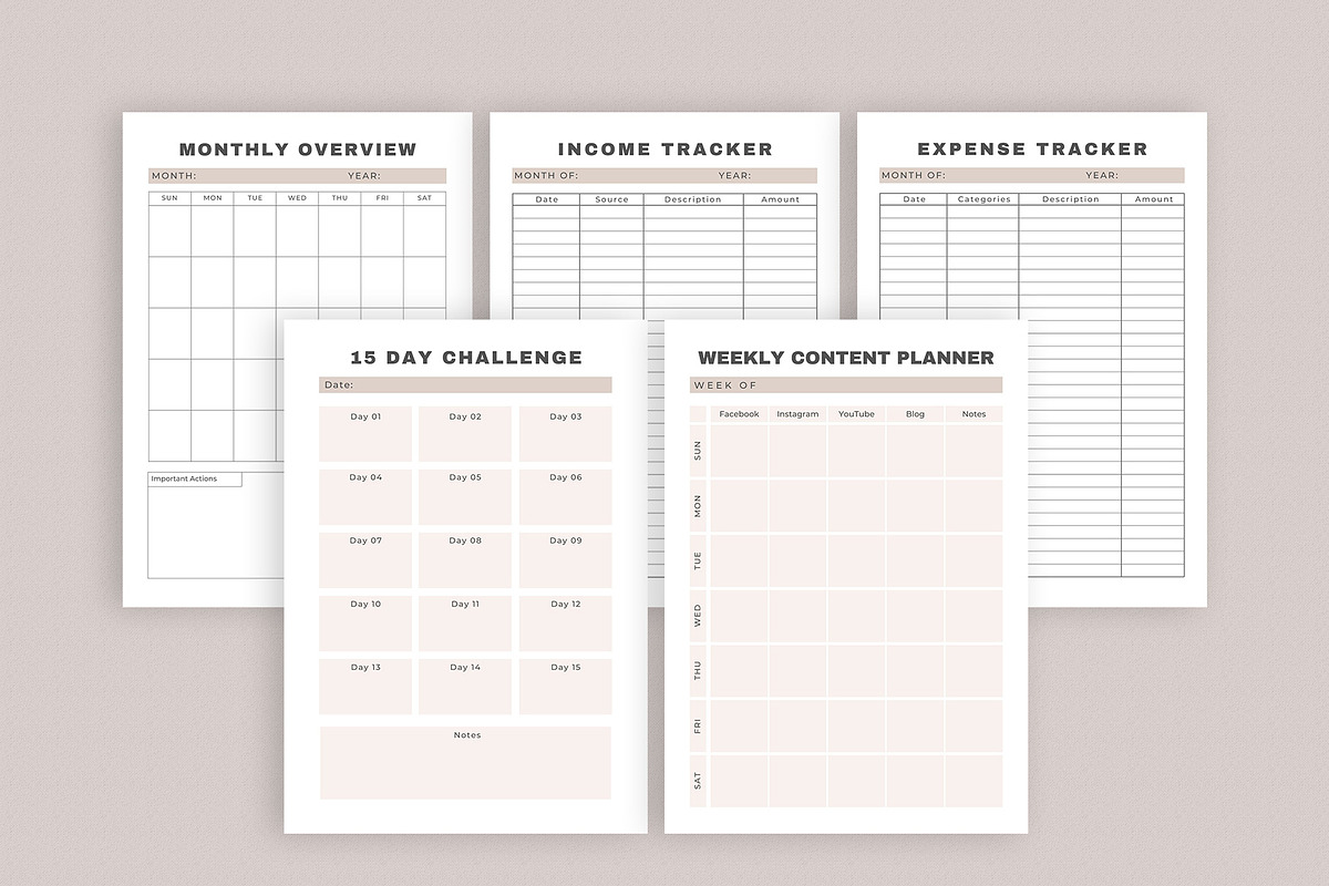 Ultimate Planner Bundle Pack, a Stationery Template by Amit Debnath