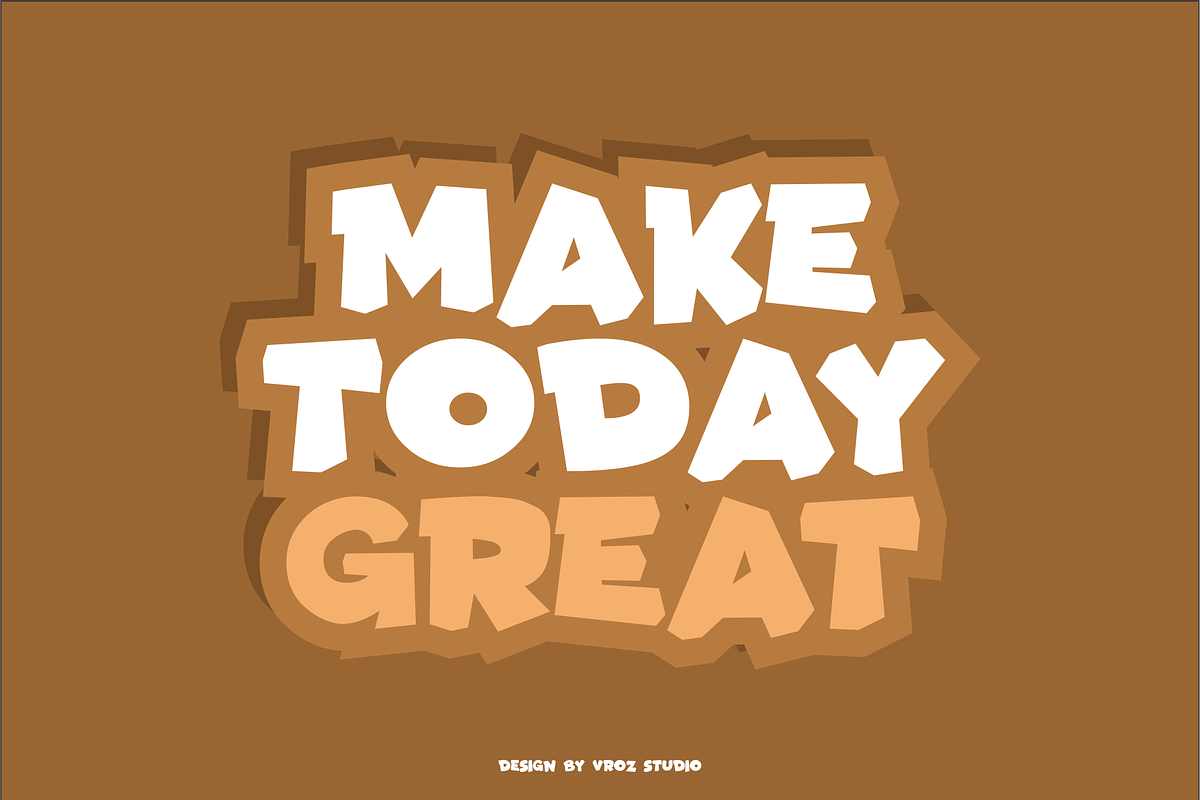 SUPER FUNKY - Bold Playful Display, a Font by Vroz Studio (Photo 4 of 6)