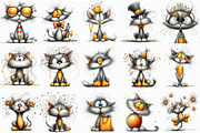 New Year Cat Clipart, Party Graphics, an Illustration by Libby Wishes (Thumbnail 6 of 7)