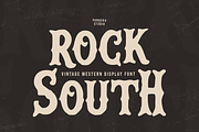 Rock South - Vintage Western Display, a Serif Font by Pandeka Studio (Thumbnail 1 of 9)