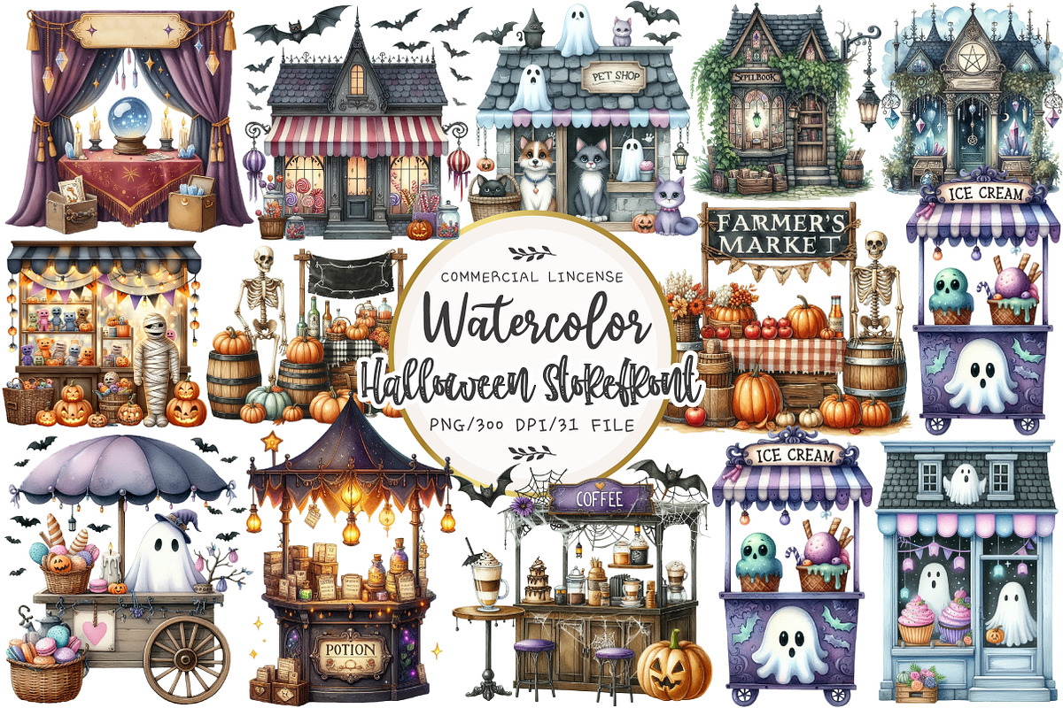 Halloween Storefront Sublimation, an Illustration by OK Design (Photo 1 of 5)