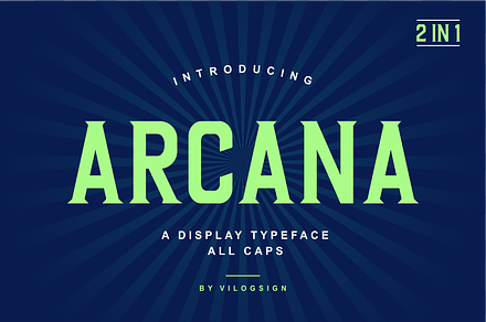Arcana a Display Typeface Font