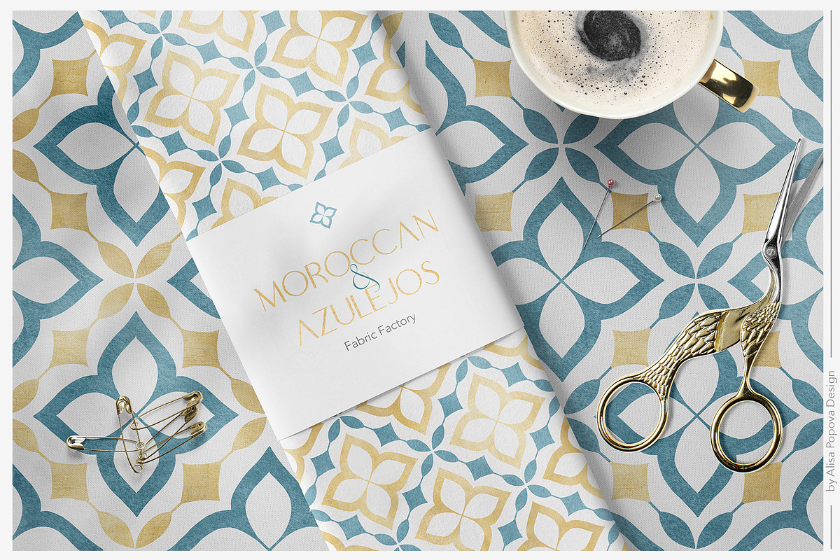 Islamic Moroccan & Azulejos Patterns, a Pattern Graphic by Alisa Fimen Design (Photo 2 of 11)