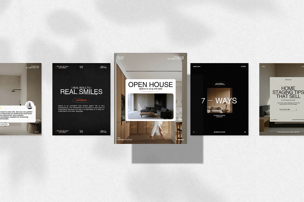 Real Estate Instagram Template Kit, a Social Media Template by Prapti Design (Photo 5 of 10)