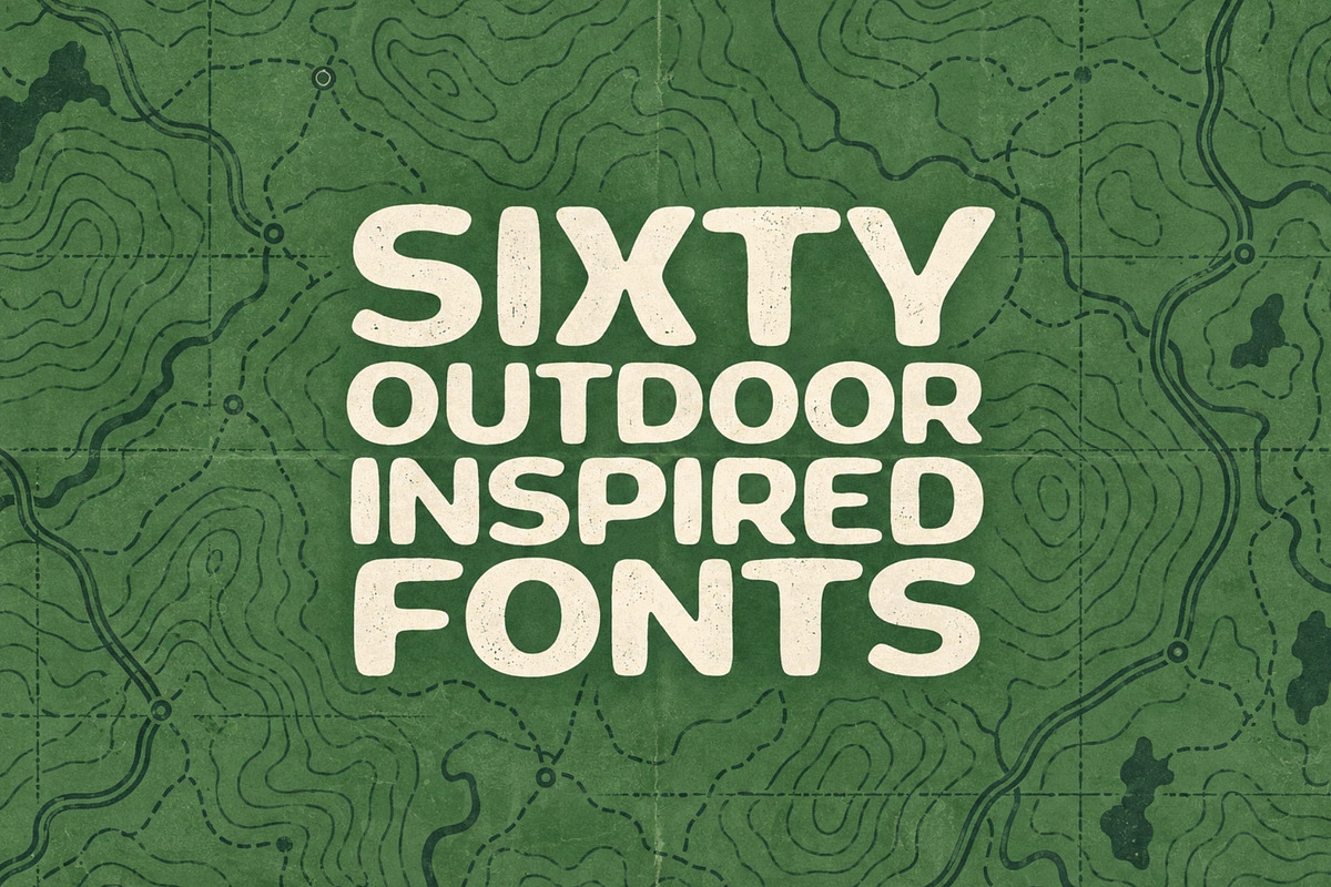 Outdoors Font Bundle - 60 Fonts!, a Serif Font by HipFonts (Photo 2 of 13)