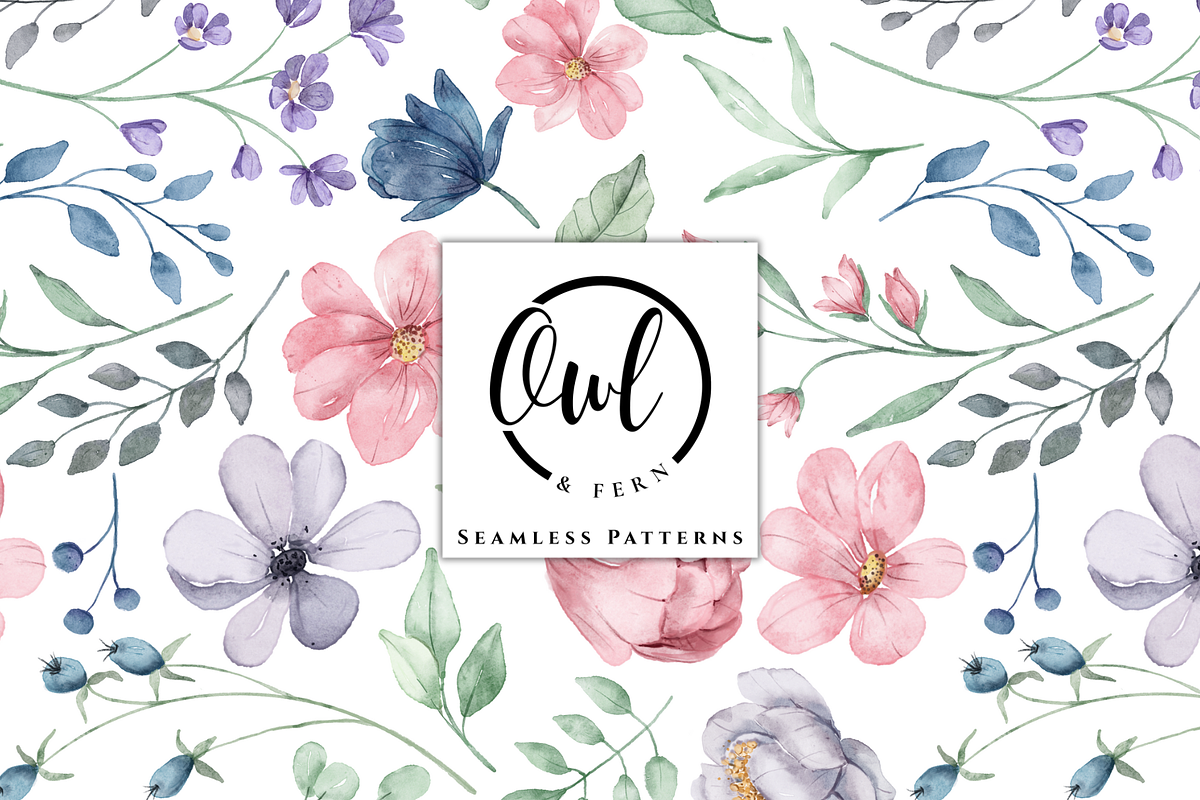 Misty Petal Garden Seamless Pattern, a Pattern Graphic by OwlAndFern (Photo 1 of 12)