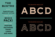 The Buntro Typeface (+EXTRA), a Serif Font by IronbirdCreative (Thumbnail 2 of 11)