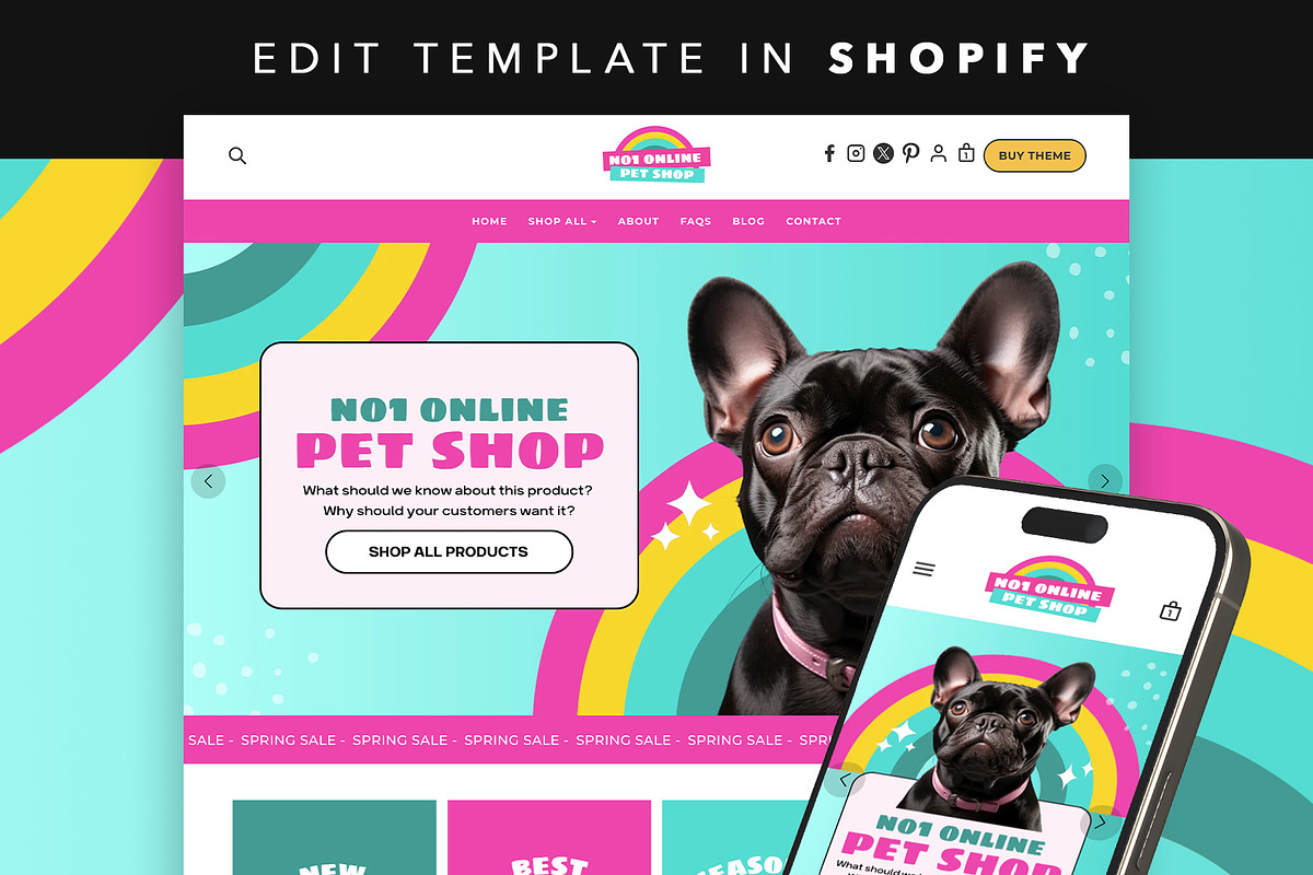 Pet Shop Shopify Theme Template, a Shopify Template by Template Twist Shop (Photo 1 of 8)