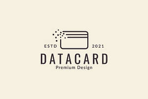 credit card data tech lines logo, a Templates & Theme by devastd
