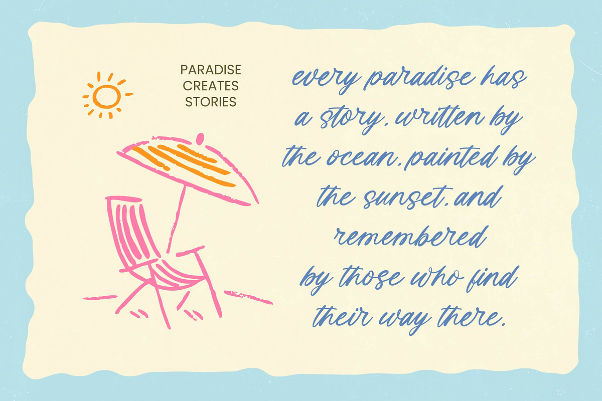 Island Paradise Aesthetic Font, a Script Font by Letterena Studios Script (Photo 3 of 10)