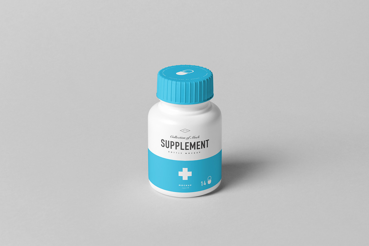 Supplement Jar & Box Mock-up 8, a Cups & Container Mockup by Yogurt86 (Photo 7 of 12)