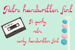Retro handwritten font
