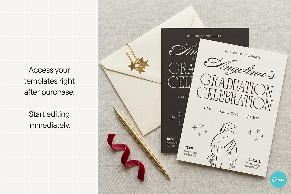 Graduation Templates Bundle, a Stationery Template by Anna Design Studio (Photo 8 of 9)