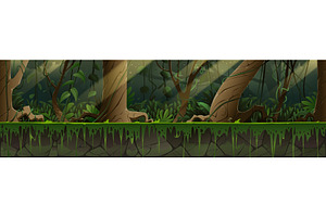 Jungle Forest 2D Background