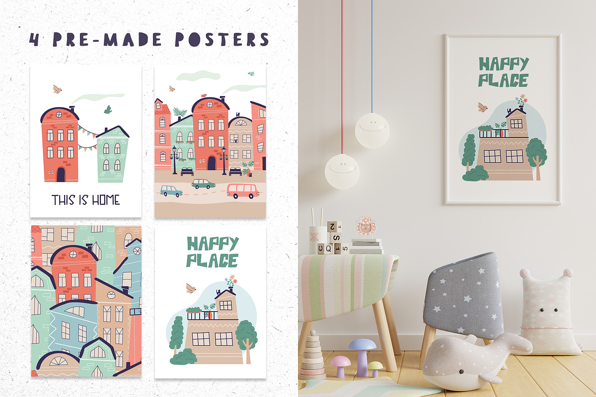 Sweet home. Houses constructor, an Illustration by RinaKustova (Photo 8 of 11)